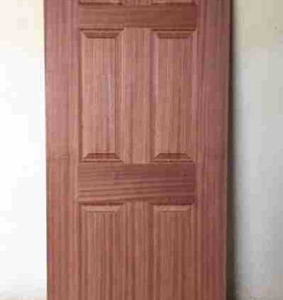 Six Panel Flush Door Standard Size 32"x 80" Mahogany