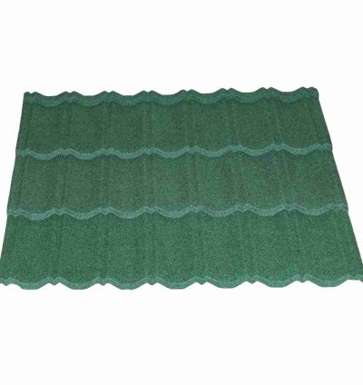 Tactile Stone Coated Steel Roofing Tile Classic Profile Verde Shade