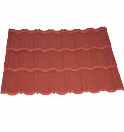 Tactile Stone Coated Steel Roofing Tile Classic Profile Rosso Shade