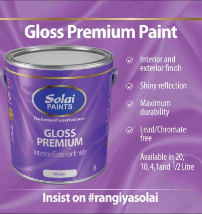 Solai Super Gloss Premium Paint (Cool Colours) 20 Ltrs